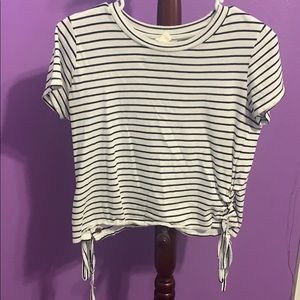 Striped crop top.